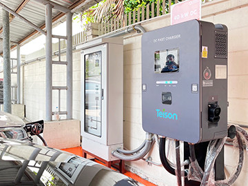 Cargador de pared para vehículos eléctricos Teison DC de 40 kW en Tailandia, 2024 Cargador de pared para vehículos eléctricos Teison DC de 40 kW en Tailandia, 2024