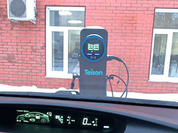 Cargador de coche Teison AC Dual EV en Rusia, 2024 Cargador de coche Teison AC Dual EV en Rusia, 2024