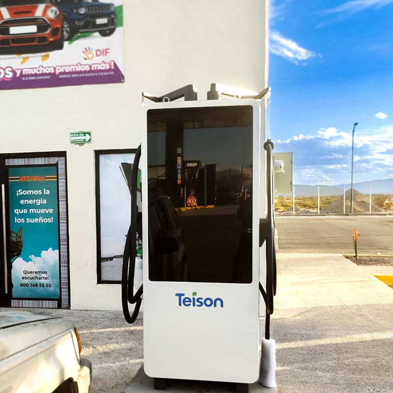 Teison Dual Level3 DC Laddningsstation med 43 tums mediaskärm  