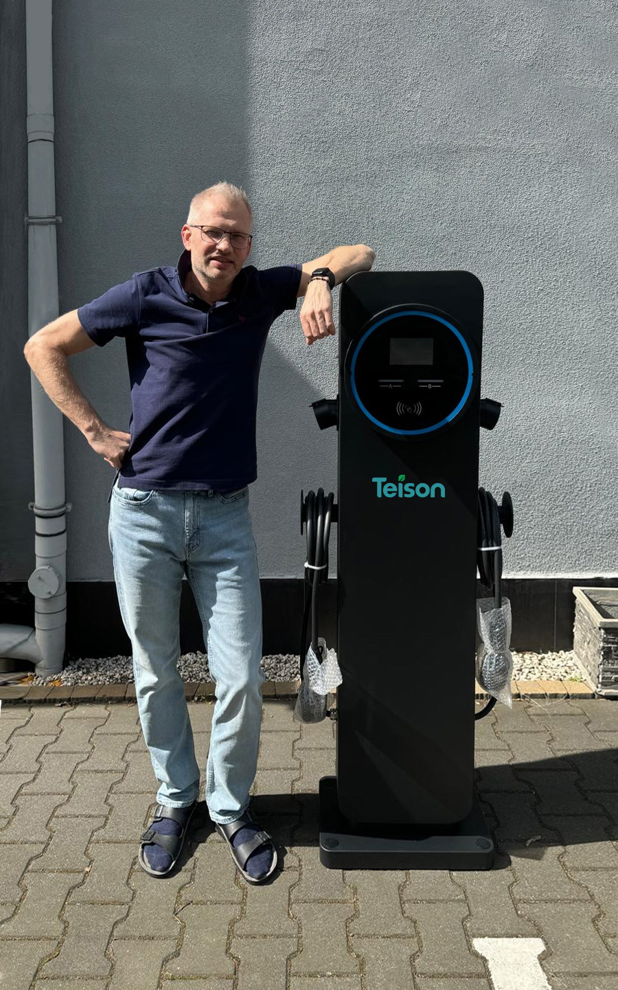 Teison Public Dual Port AC Laddningshög installerad i Polen