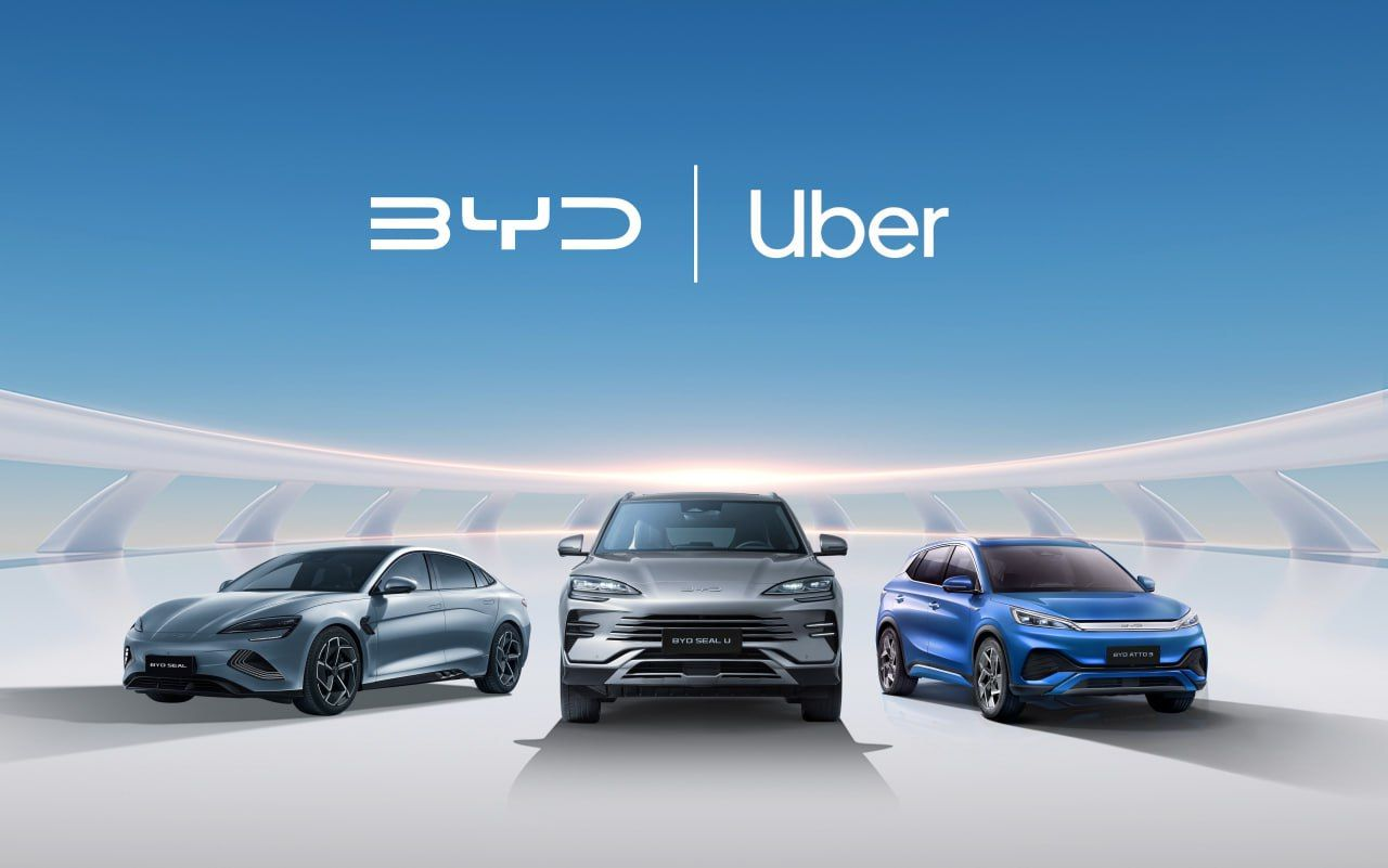 تتعاون Uber مع BYD لوضع 100 ألف سيارة كهربائية على الطريق 