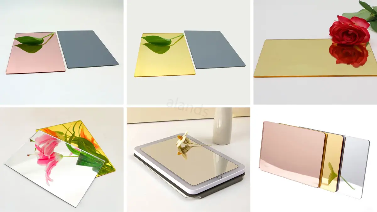 Feuille acrylique miroir à épaisseur flexible