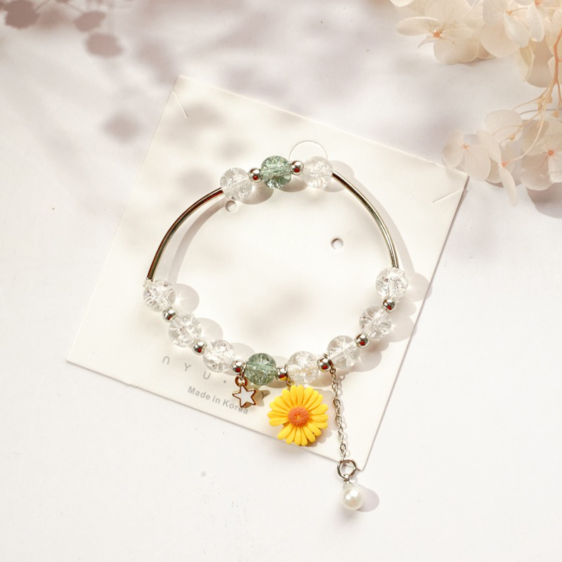 JF1-10 Crystal daisy bracelet