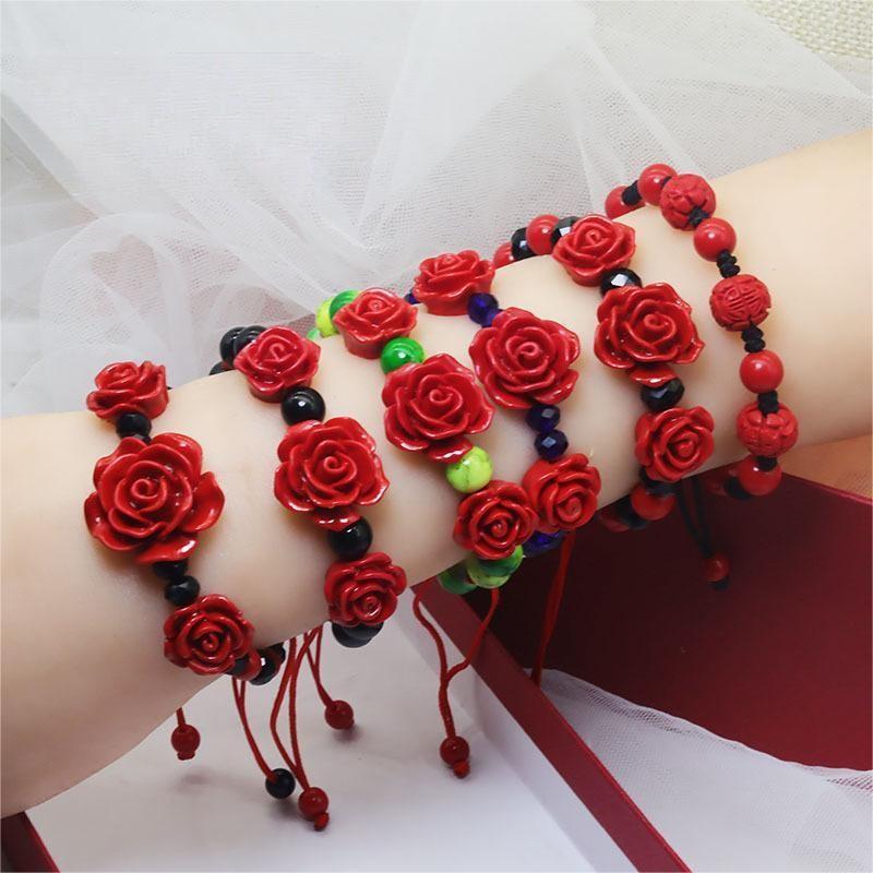 JF1-13 Creative National Style Rose Flower Bracelet JF1-13 Creative National Style Rose Flower Bracelet