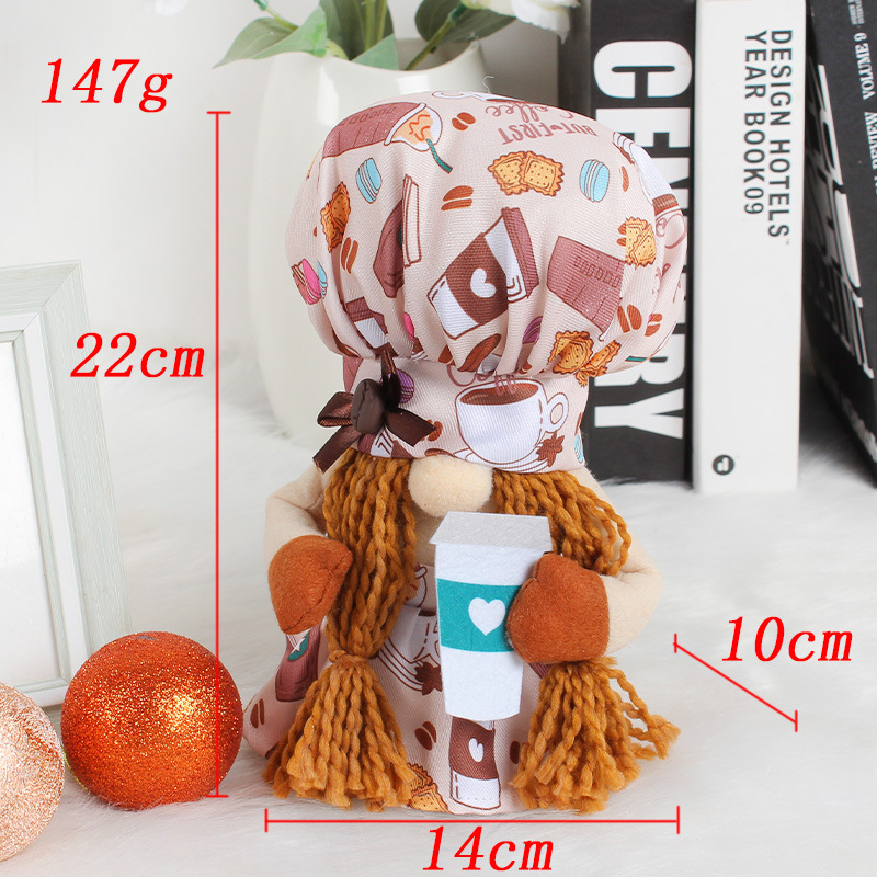 Coffee cup gnome doll