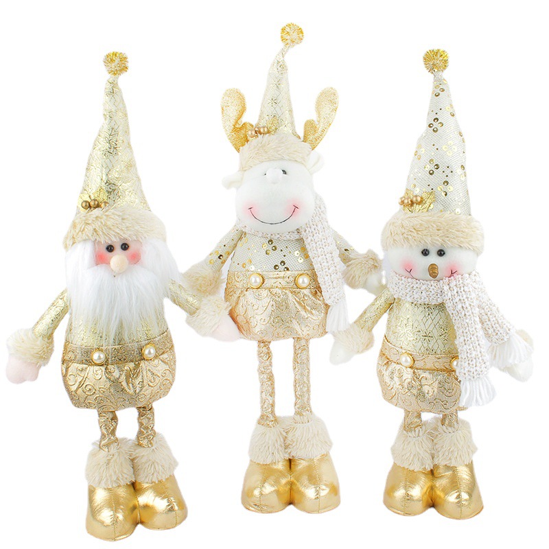 Golden Christmas retractable doll Golden Christmas retractable doll