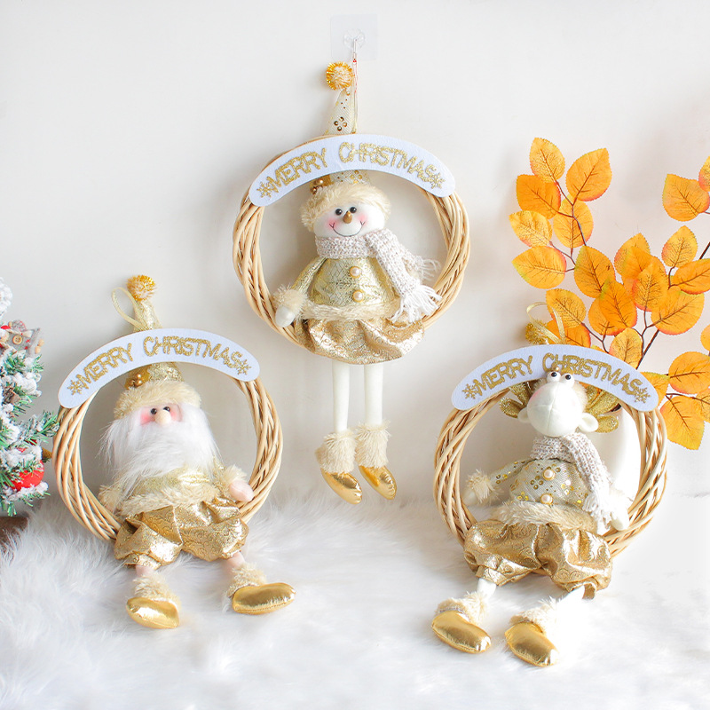 Golden Christmas doll garland Golden Christmas doll garland