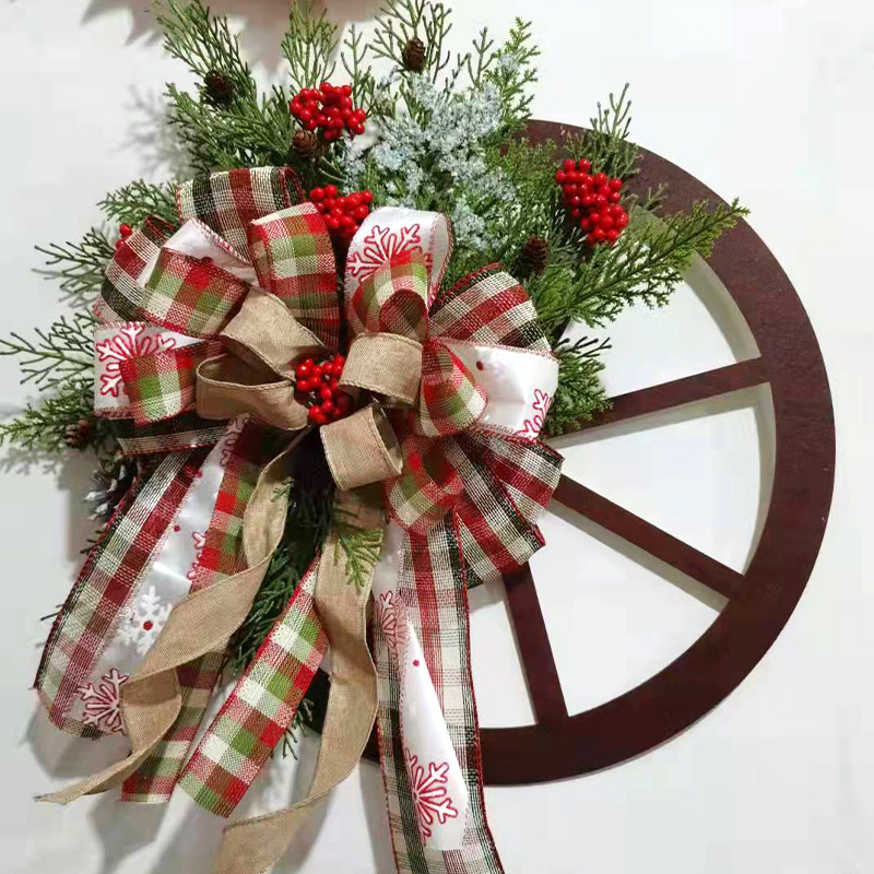Christmas carriage wheel garland Christmas carriage wheel garland