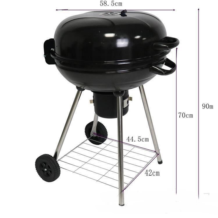 22-Inch apple shape kettle charcoal barbequa grill