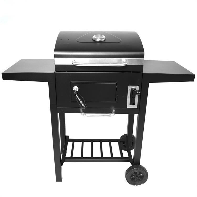 Double side plate trolley charcoal grill Double side plate trolley charcoal grill