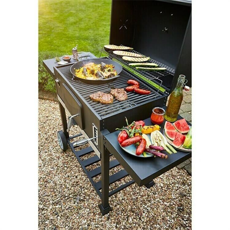 XXL Double side plate trolley charcoal grill