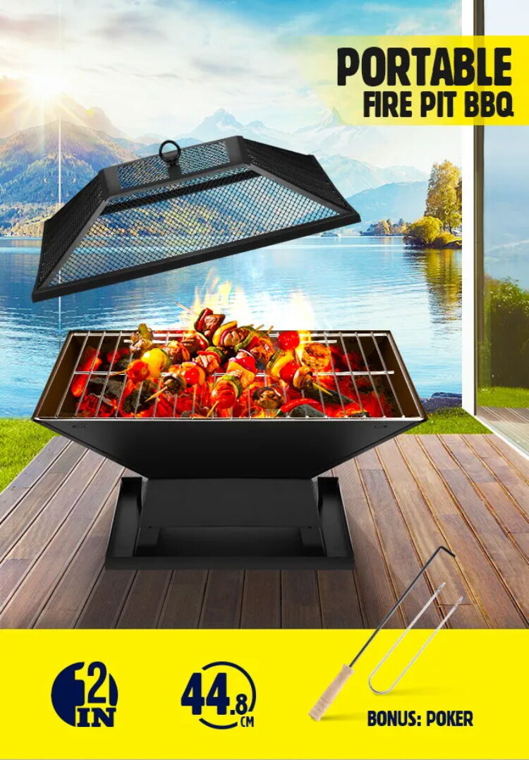 Trolley Barbecue Charcoal Grill Outdoor Grill