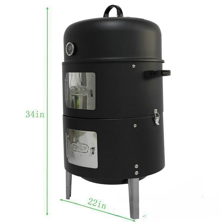 17-Inch Charcoal Smoker Grill