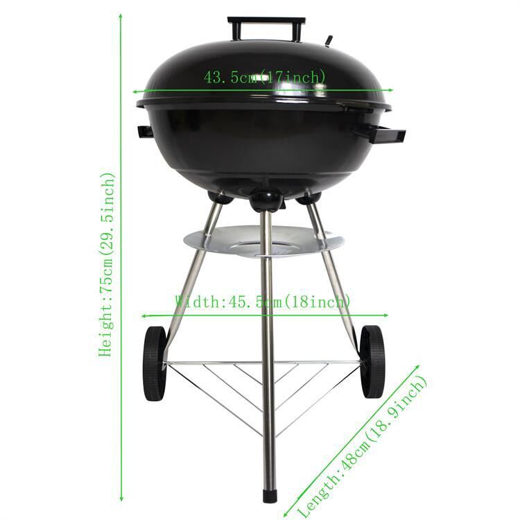 17-Inch apple shape tripod barbecue grill