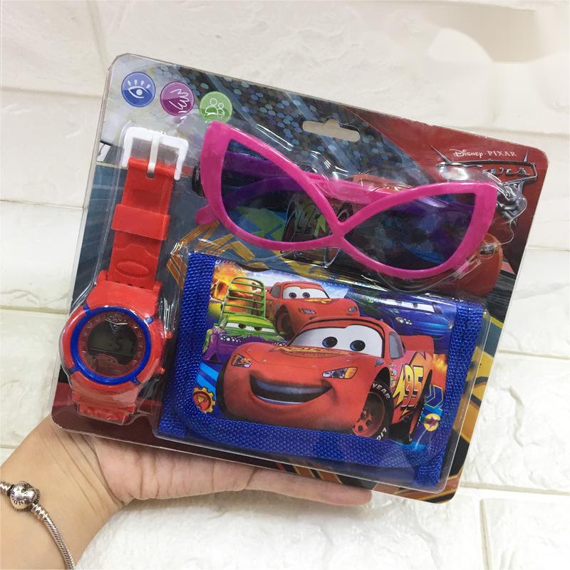 Children Quartz Watch Girl Wallet Glasses Set