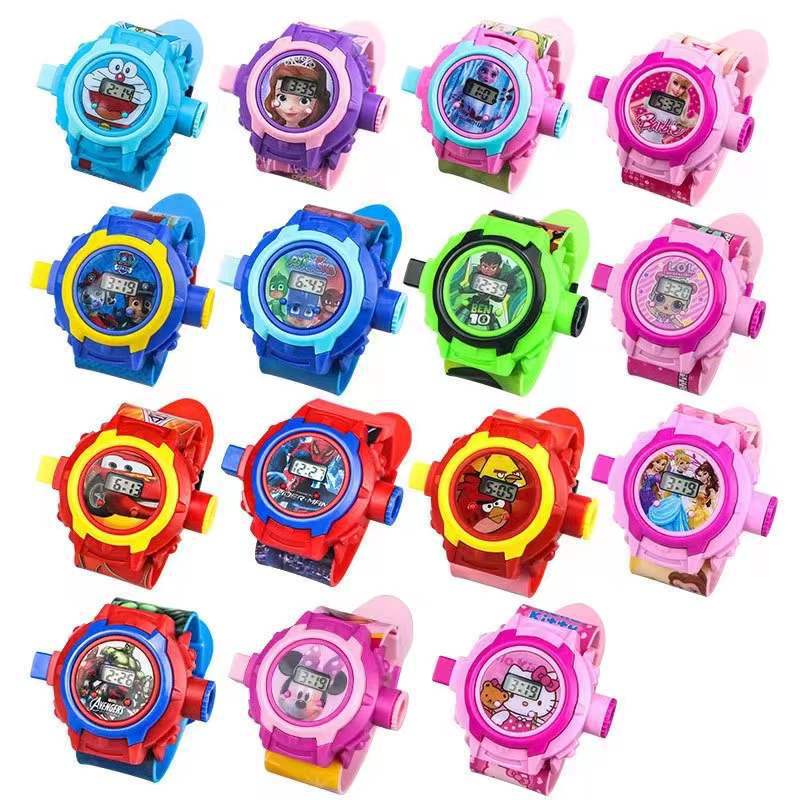 Cartoon projection electronic watch