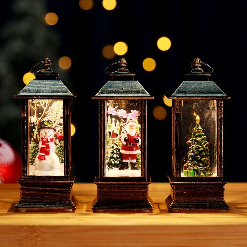 Christmas Luminous telephone booth ornament