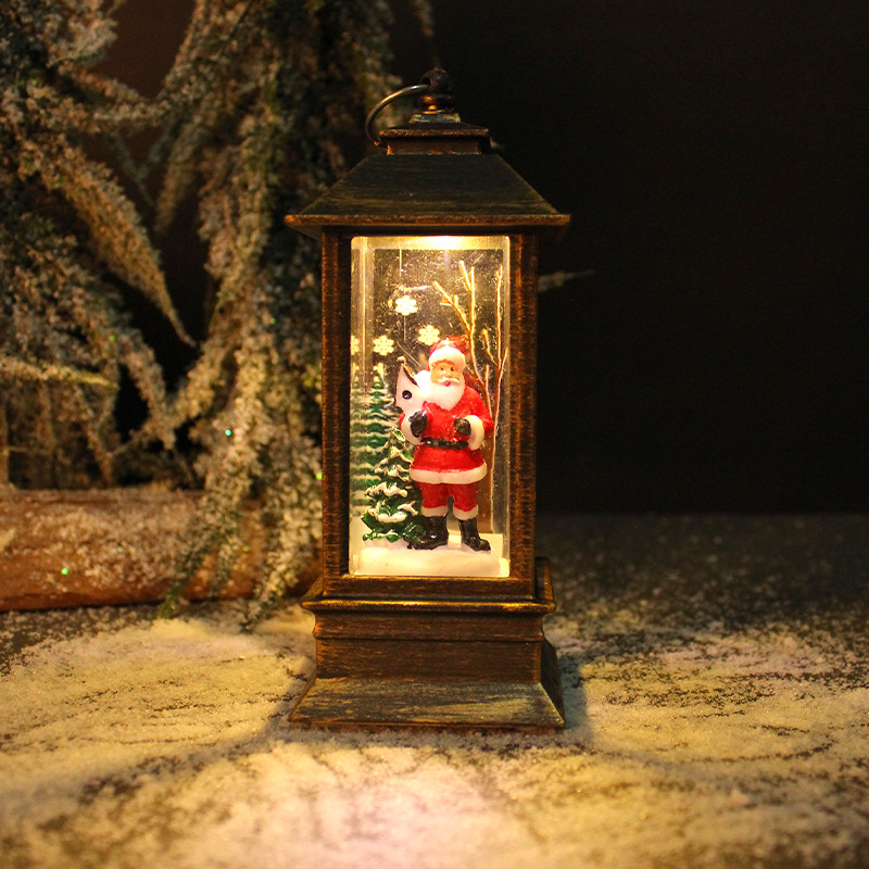 Christmas Luminous telephone booth ornament