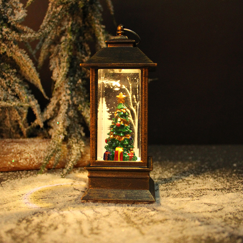 Christmas Luminous telephone booth ornament