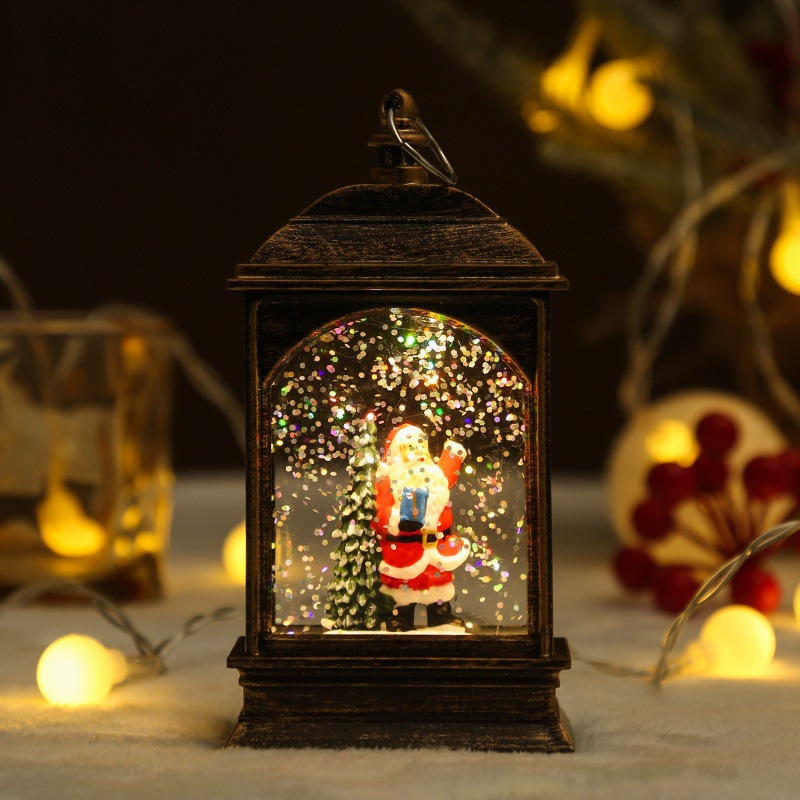 Christmas Luminous telephone booth ornament