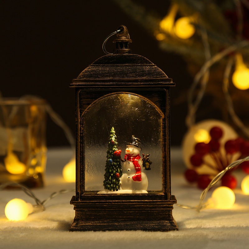 Christmas Luminous telephone booth ornament