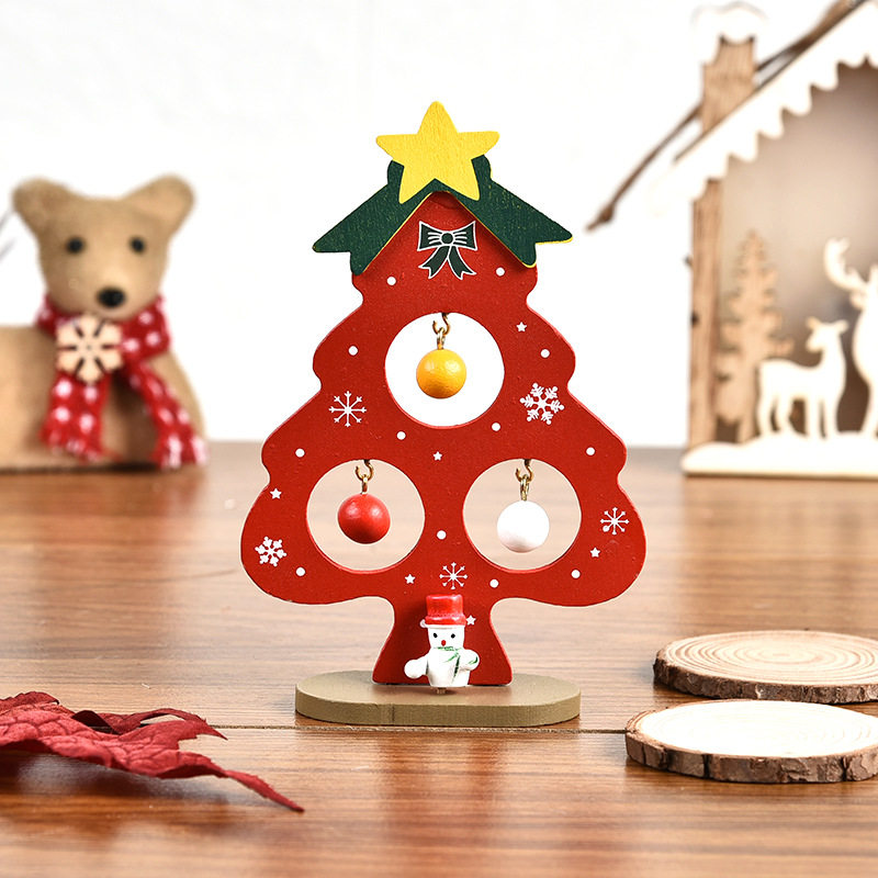 Christmas tree wooden ornament