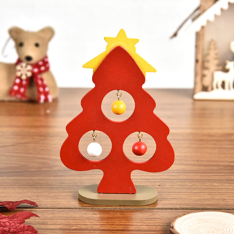 Christmas tree wooden ornament