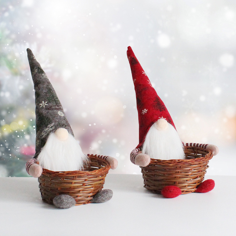 Christmas pointy hat candy basket ornament