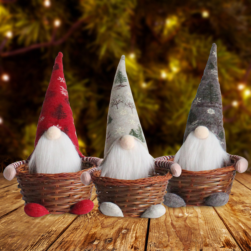 Christmas pointy hat candy basket ornament