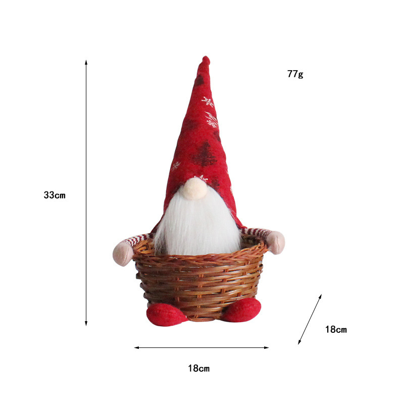 Christmas pointy hat candy basket ornament