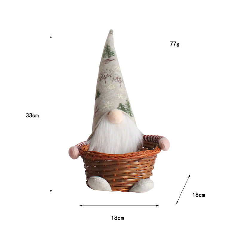 Christmas pointy hat candy basket ornament