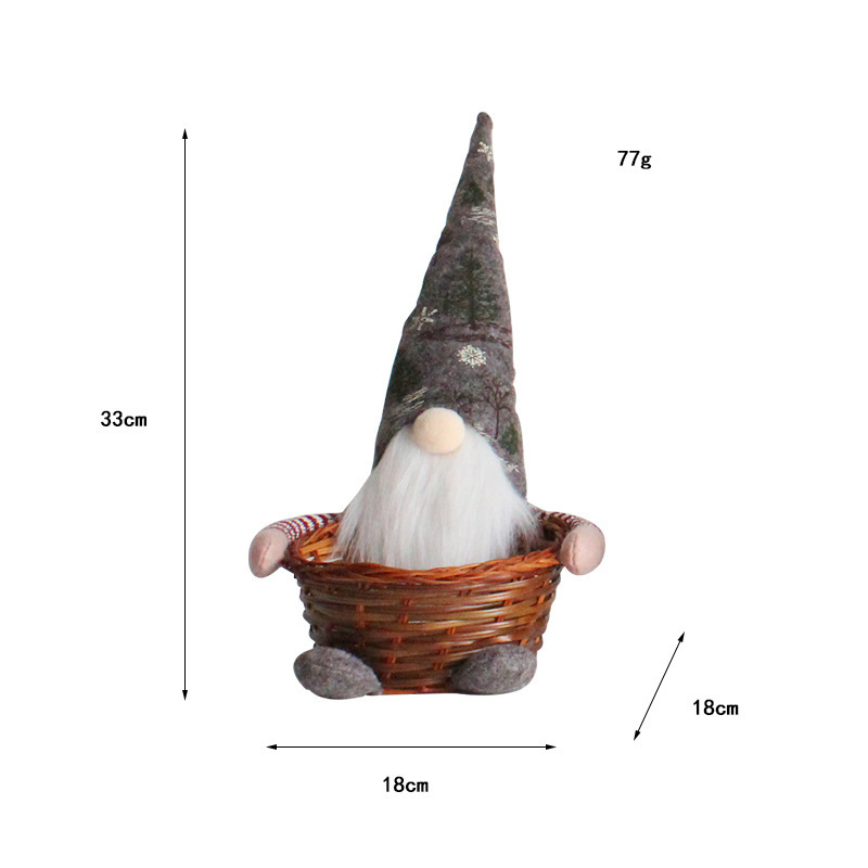 Christmas pointy hat candy basket ornament