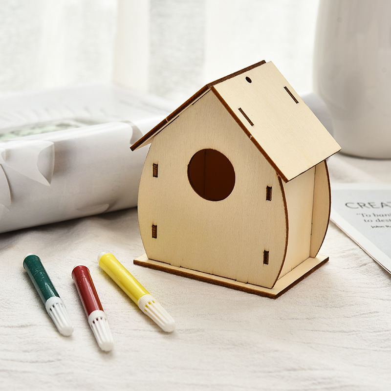 Christmas wooden house ornament