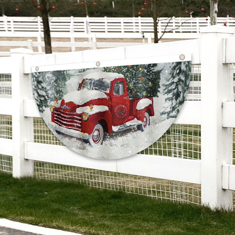 Christmas Fan-Shaped flag Christmas Fan-Shaped flag