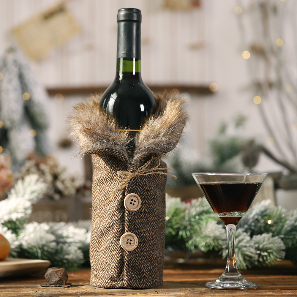 Christmas bottle cover