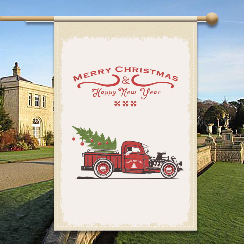 Christmas garden flag