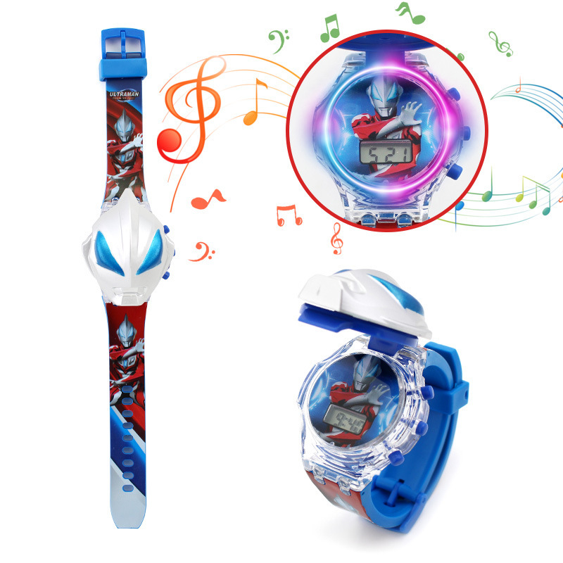 Light music flip watch