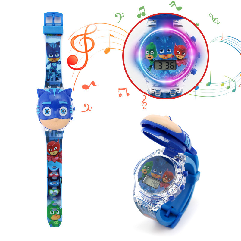 Light music flip watch