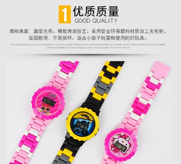 Children Bricks Toys Watch