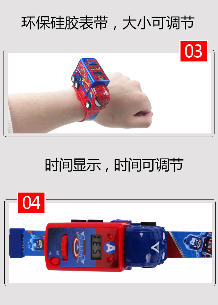 Electronic projection cartoon watch