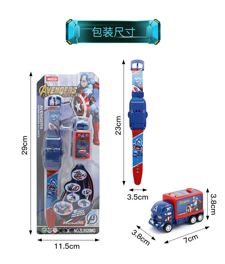 Electronic projection cartoon watch