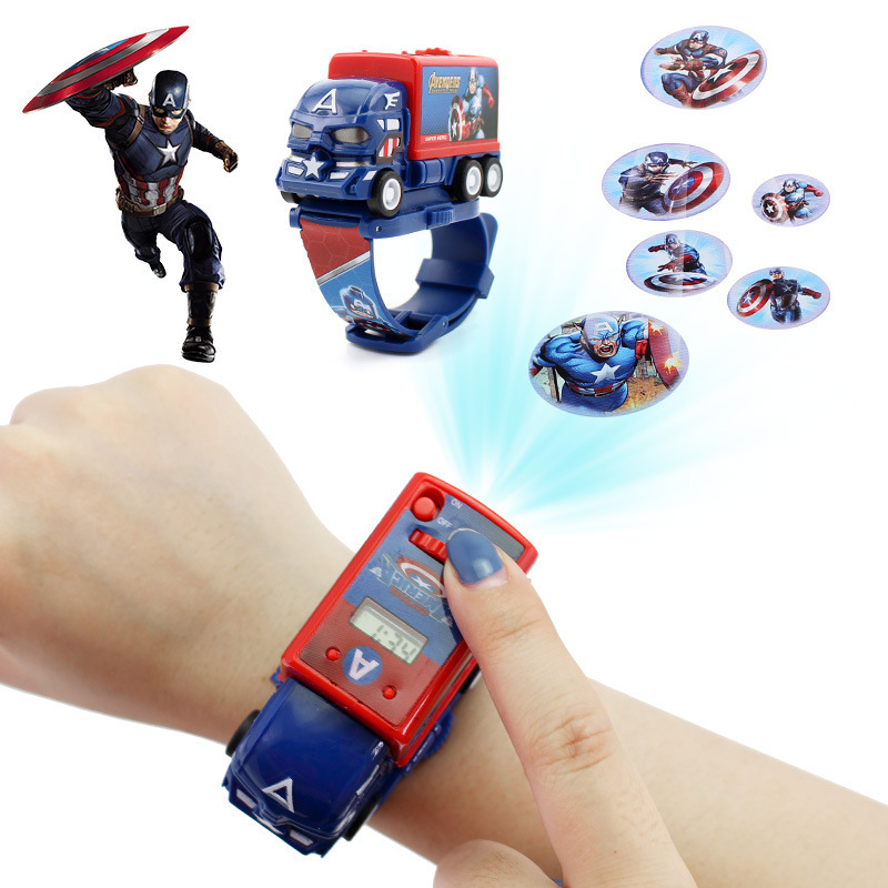 Electronic projection cartoon watch
