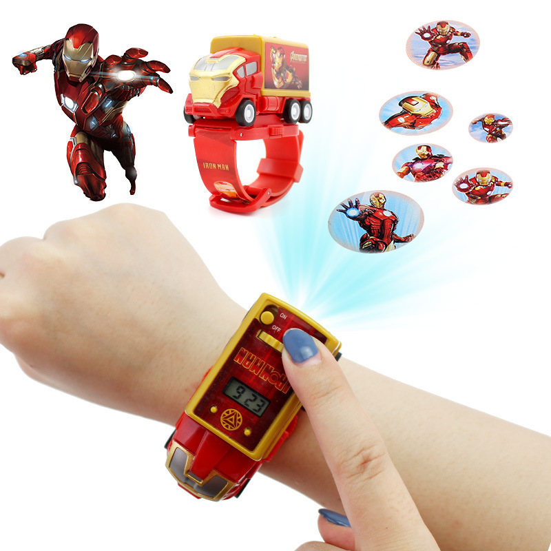 Electronic projection cartoon watch