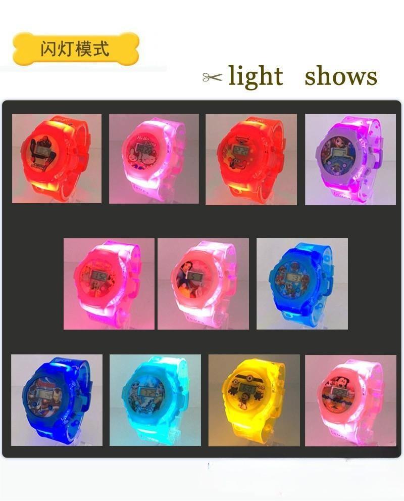 Electronic watch with music flashing lights