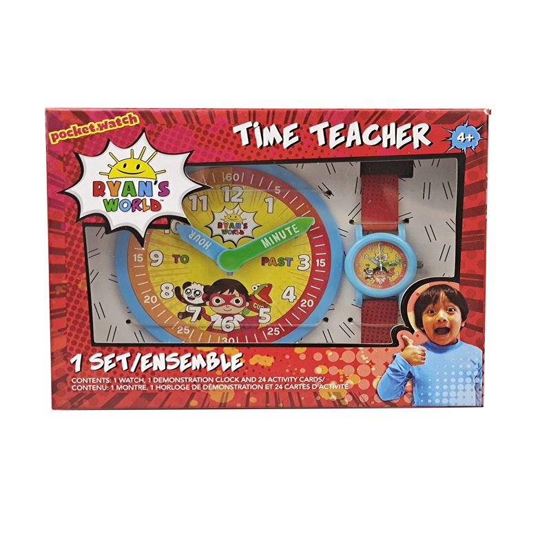 Electronic watch and clock two-piece set