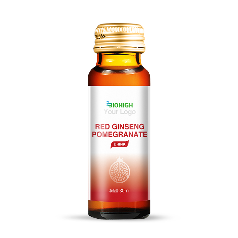 Bebida de granada con ginseng rojo