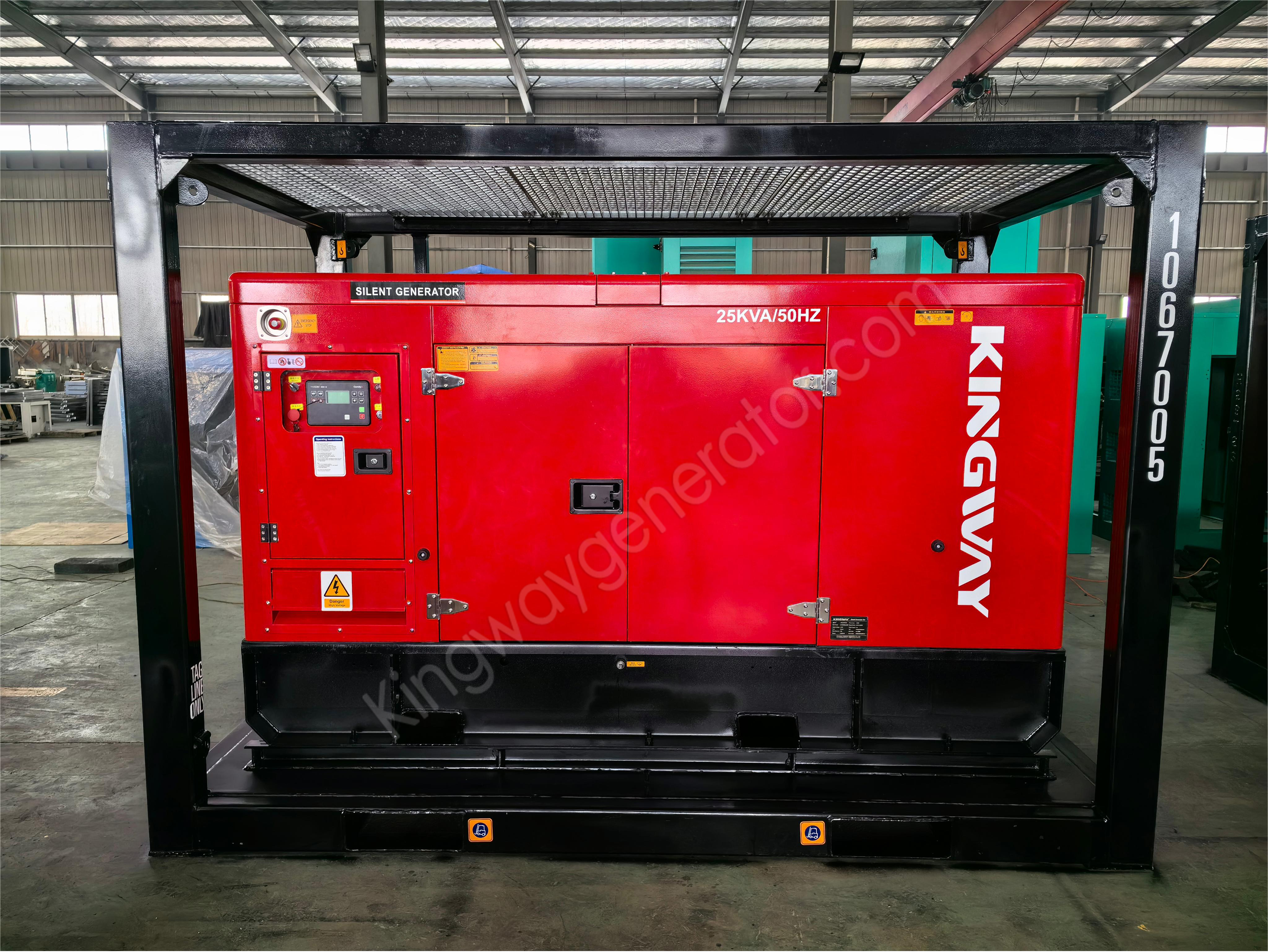 26 de febrero de 2024, Kingway 2 unidades 25KVA Rig Safe Generator pasa con éxito a través de FAT y se envía al cliente en Brunei.