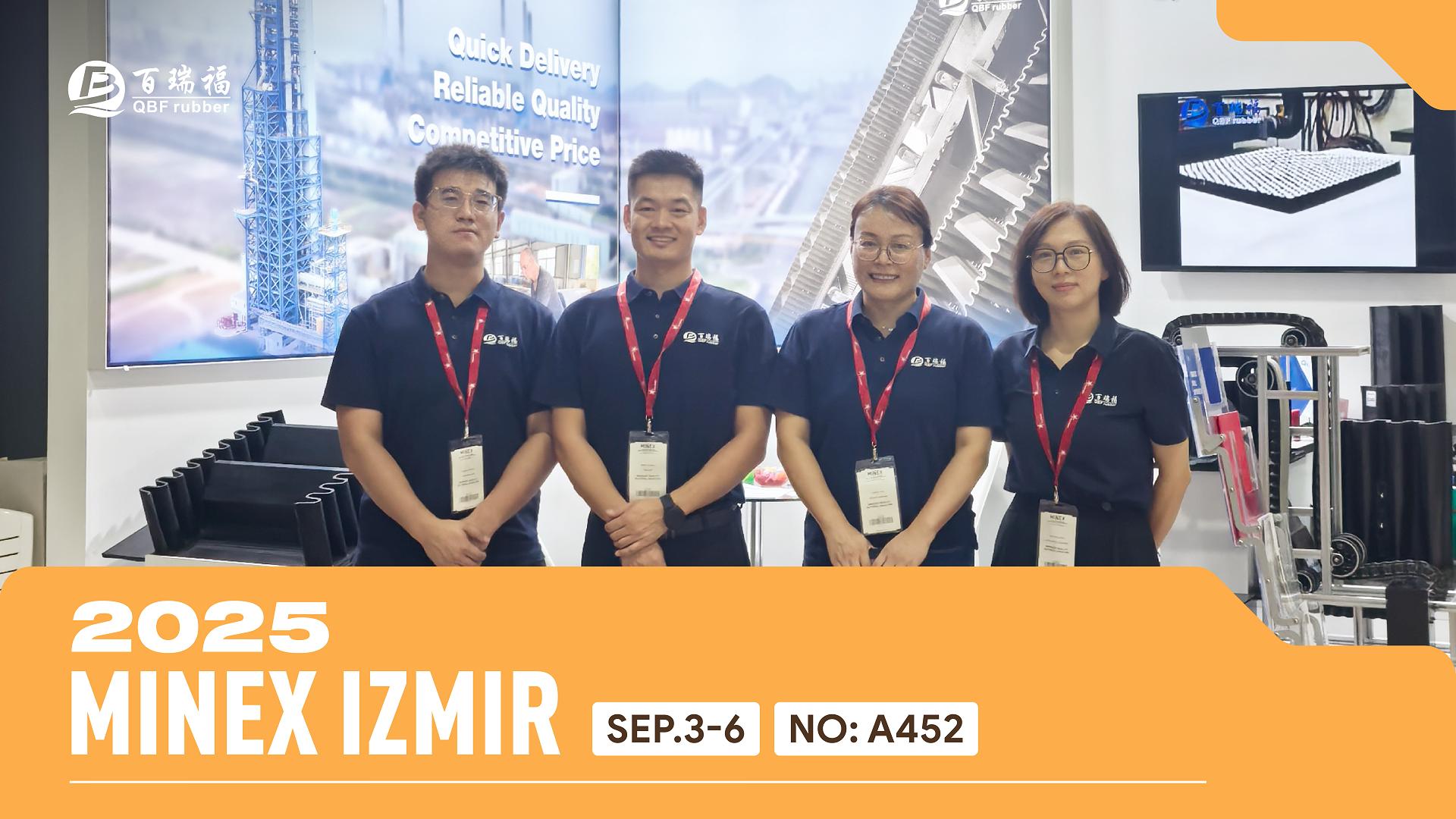 Sistema de Transporte Vertical en Ángulo Prono de Caucho QBF Atrae la Atención en MINEX Turquía Sistema de Transporte Vertical en Ángulo Prono de Caucho QBF Atrae la Atención en MINEX Turquía