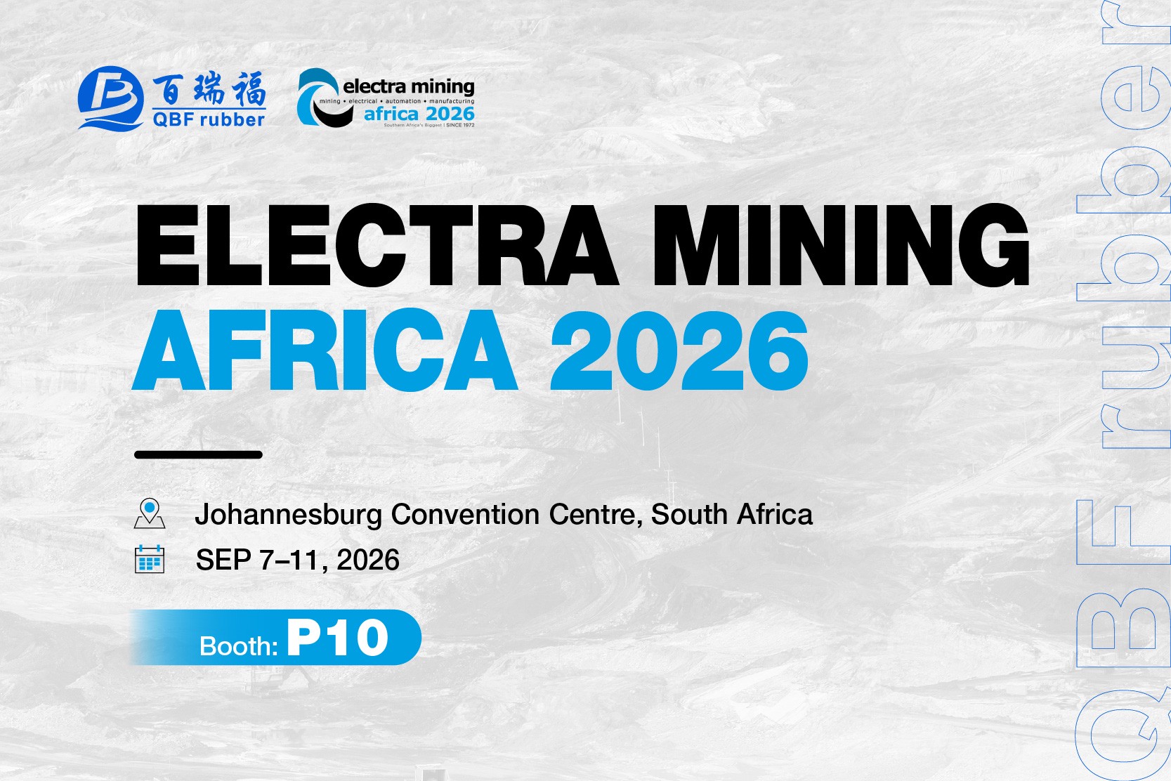 Electra Mining Africa 2026 | QBF Rubber presenta soluciones integrales de transporte continuo para minas profundas en el stand P10