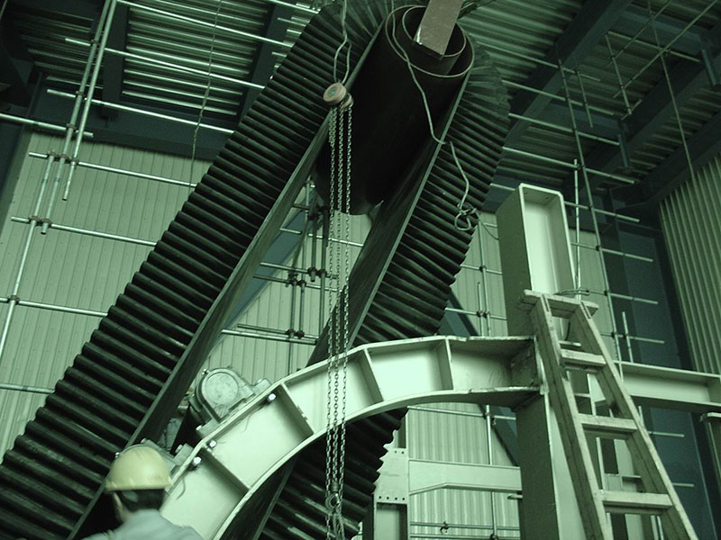 Cinta transportadora de pared lateral